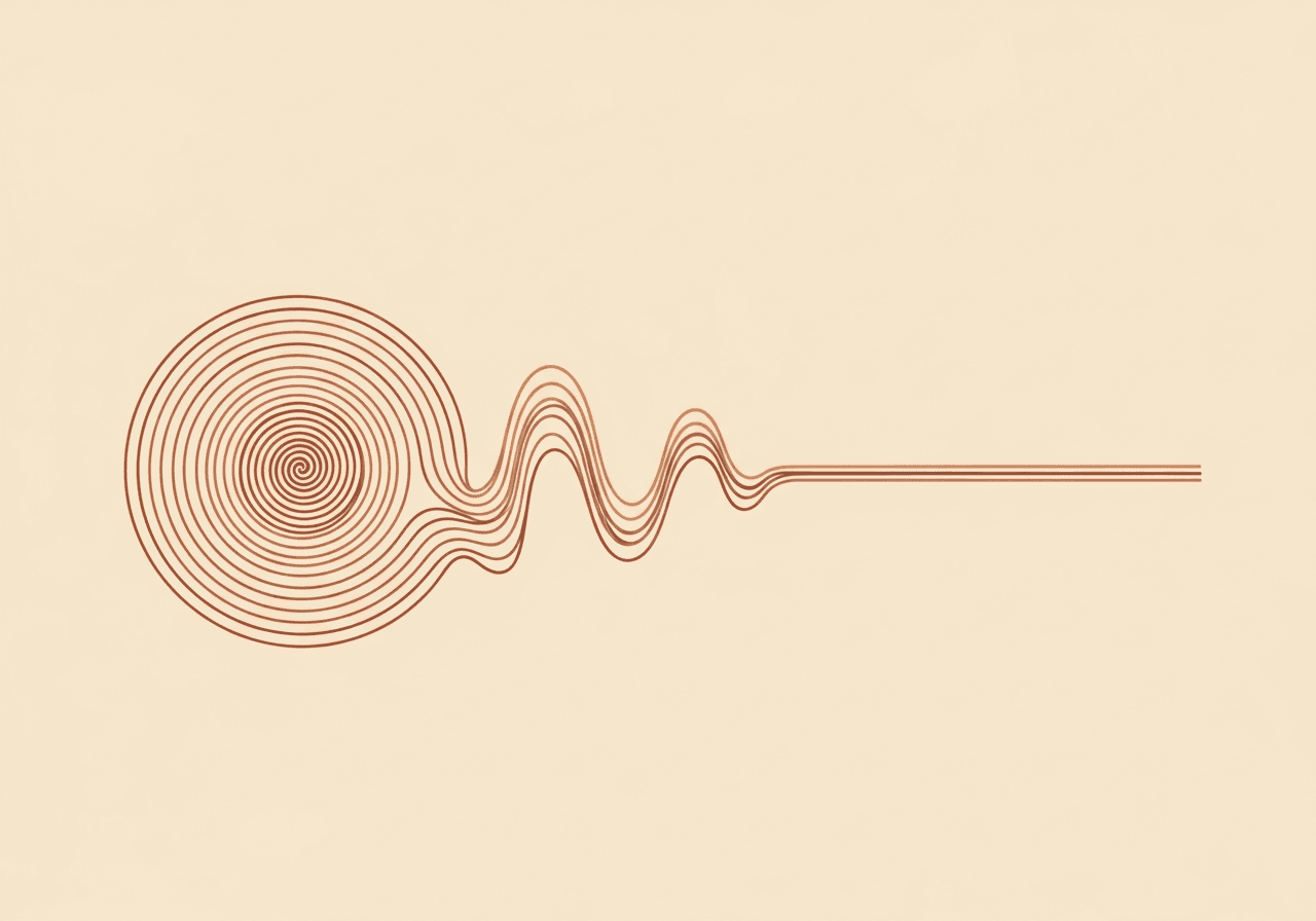 Abstract illustration representing stopping anxiety spirals