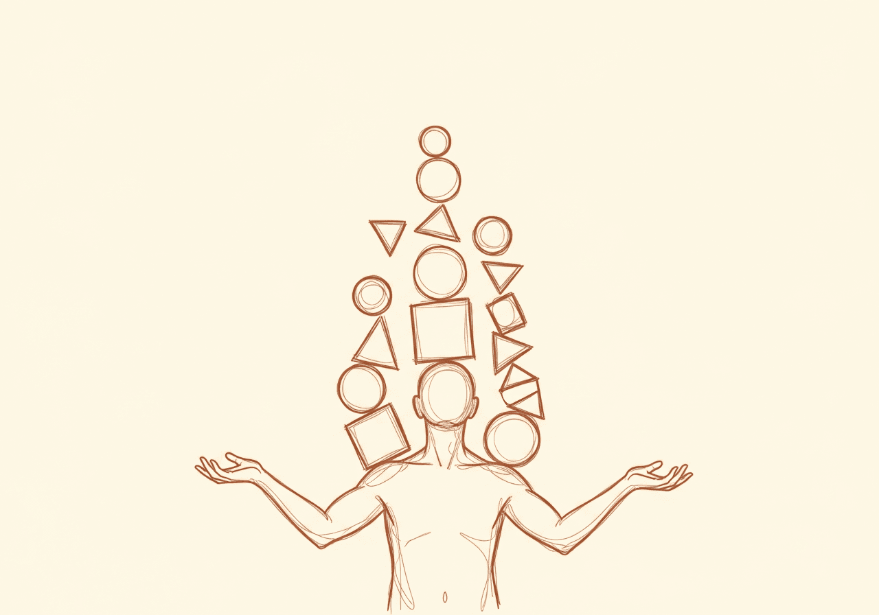 Illustration representing people-pleasing and boundary struggles