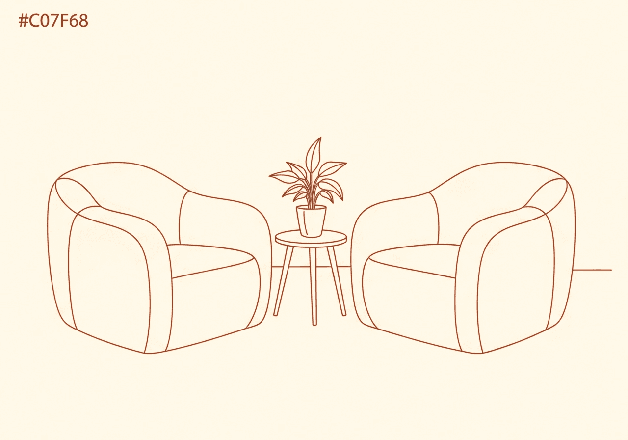 Illustration of a comfortable therapy setting