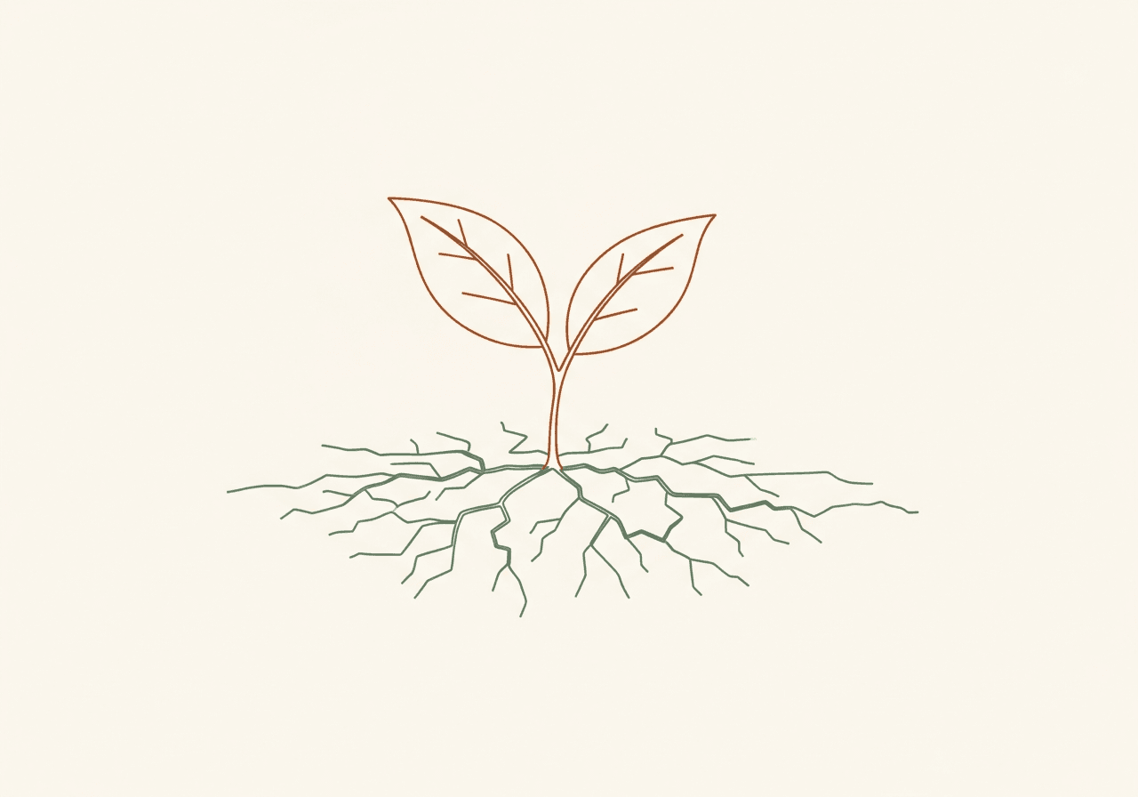 Illustration of healing from childhood trauma