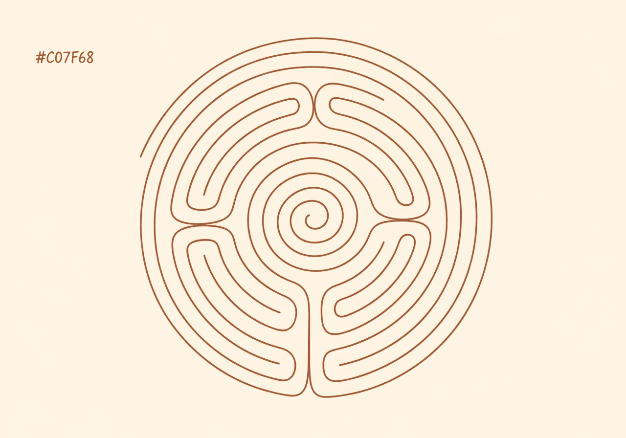 Abstract spiral pattern representing repeating relationship patterns